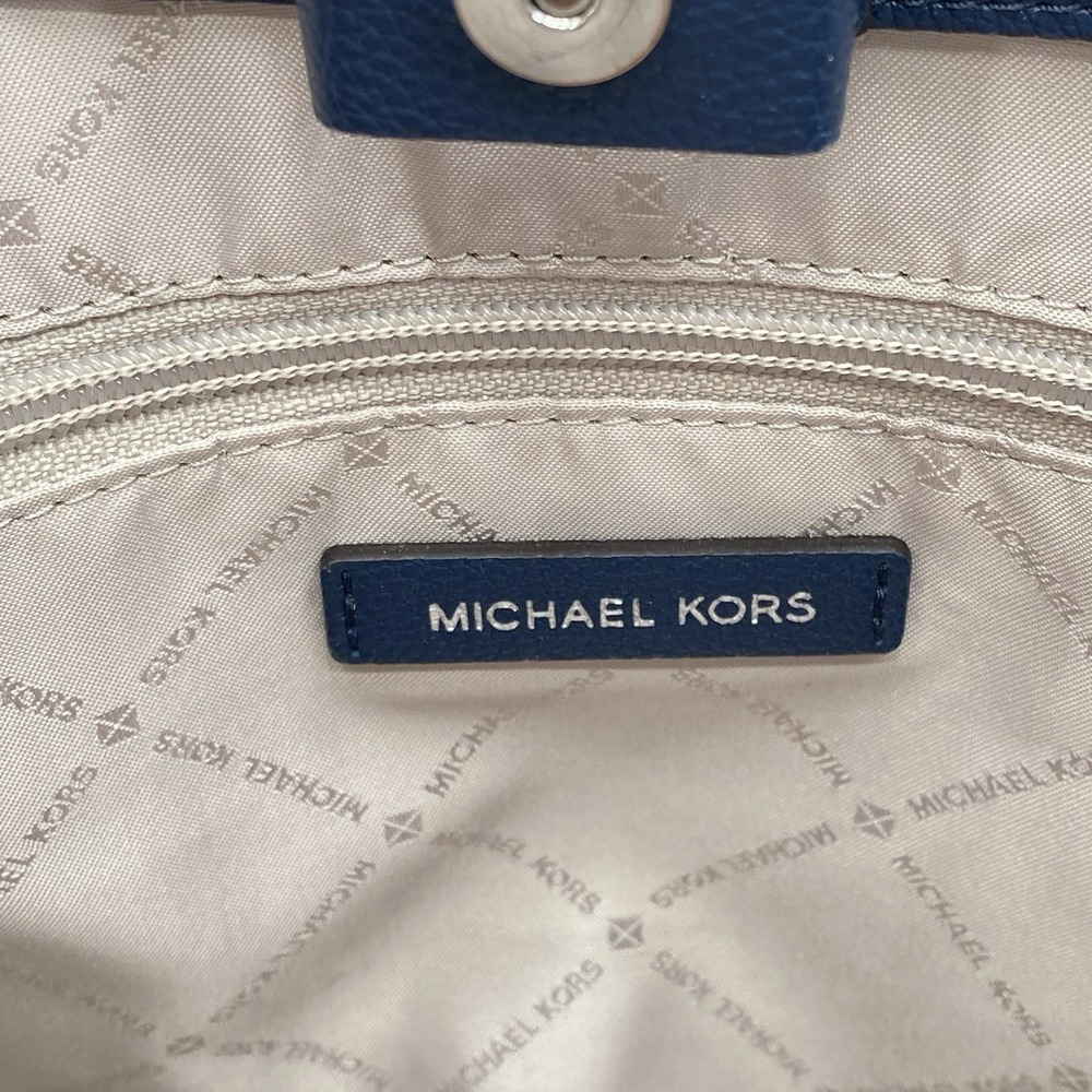 Michael Kors Briley Large Messenger Crossbody Bag Admiral Blue Small MK Logo - Picture 14 of 16